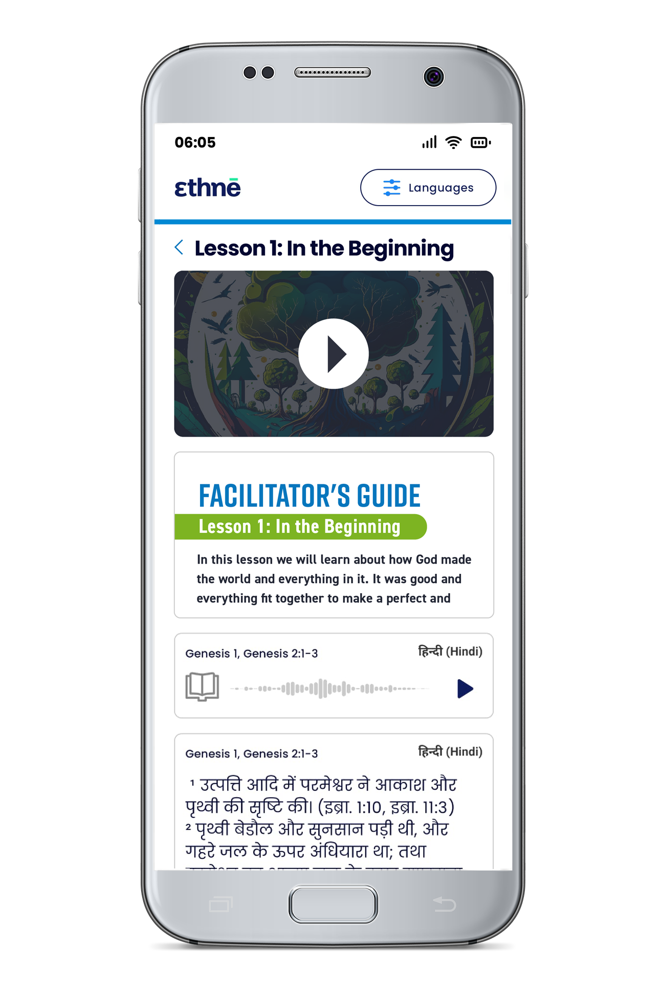 Multilingual Scripture display in Channels